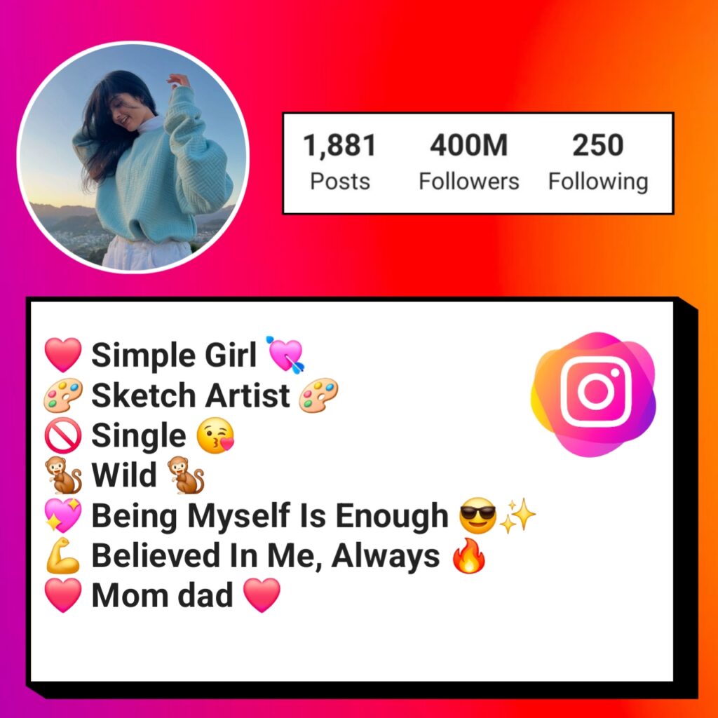 Artist bio for instagram with emoji