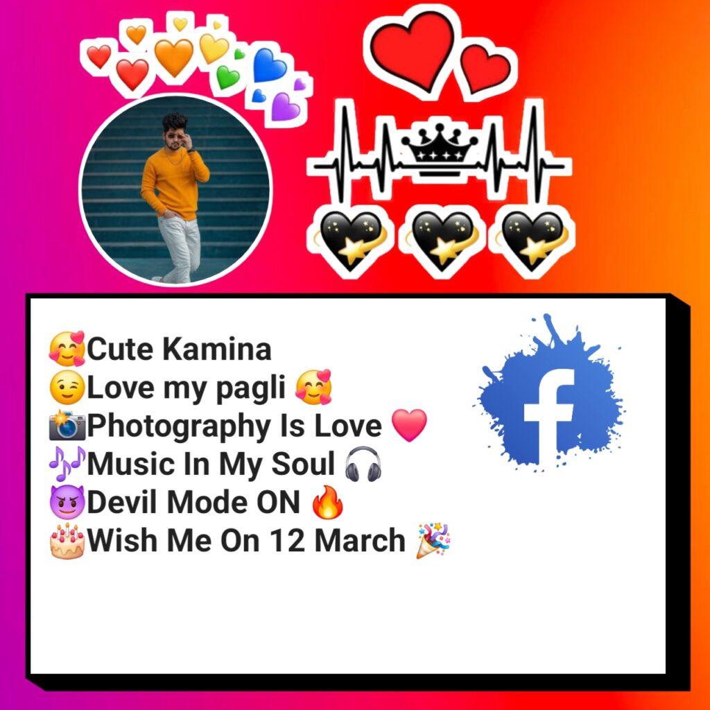 Facebook Stylish Bio For Boy