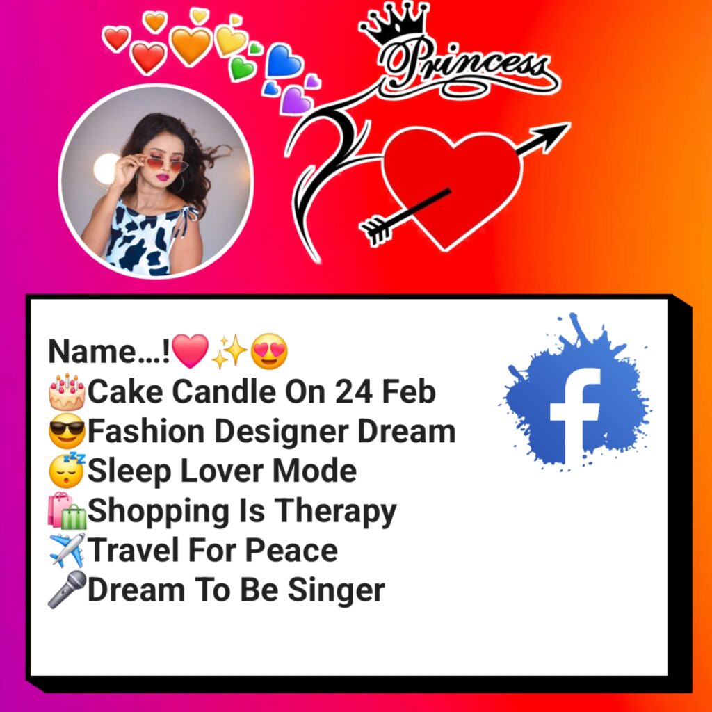Professional Facebook Bio for Girls