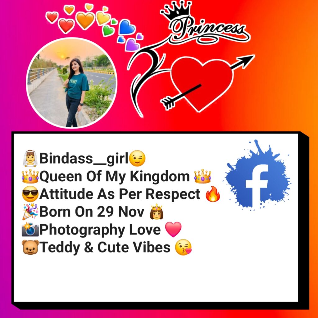 Facebook bio for girls attitude