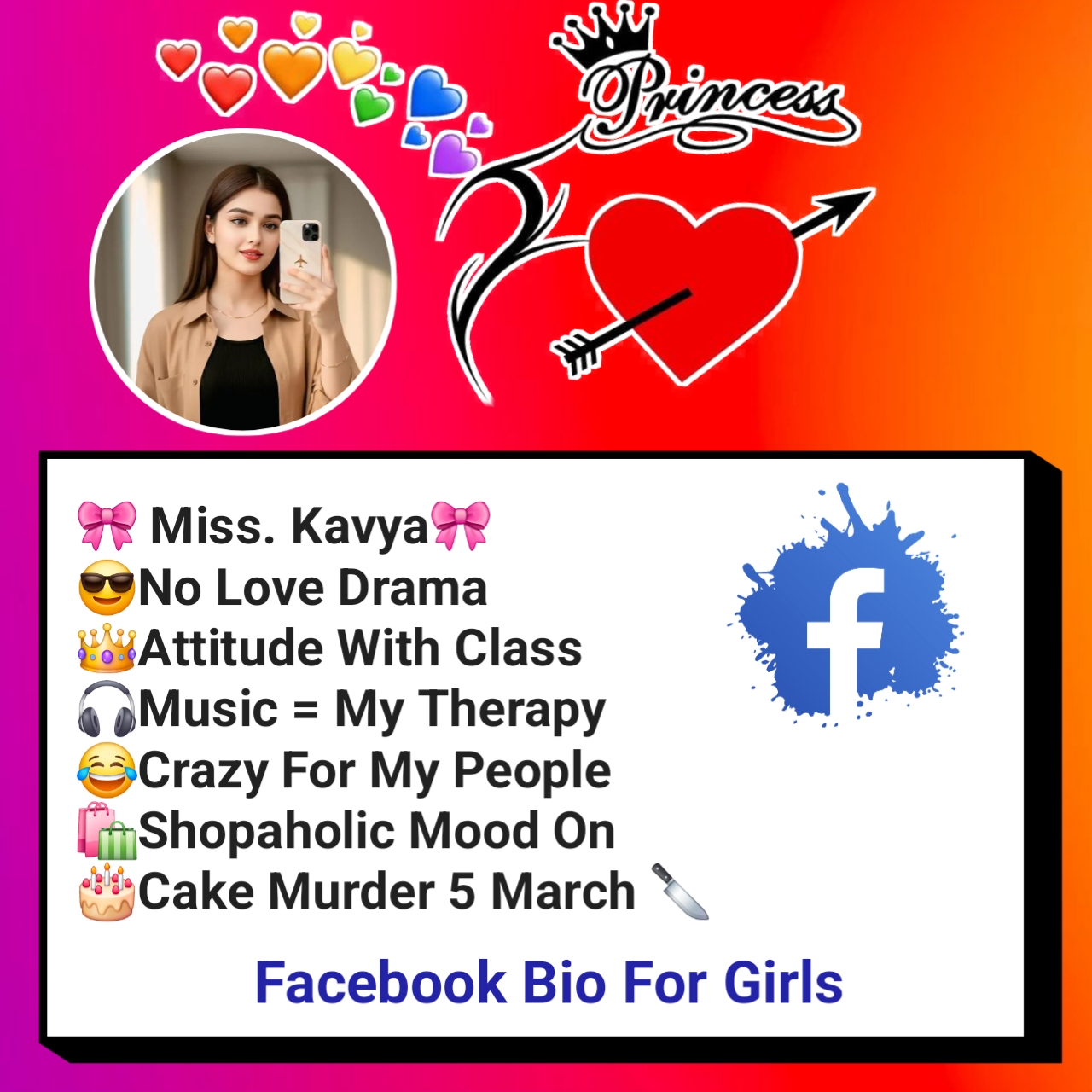 Facebook Bio For Girls