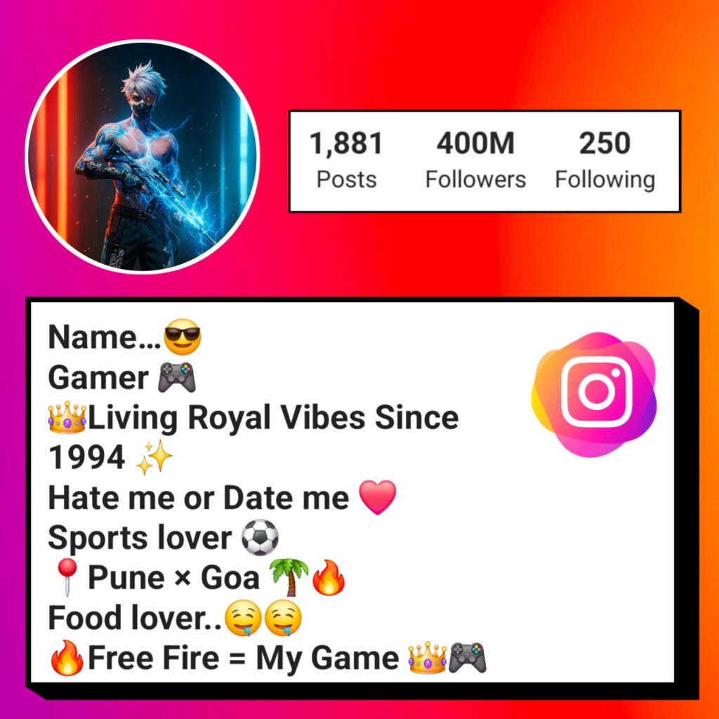 Stylish Free Fire Bio