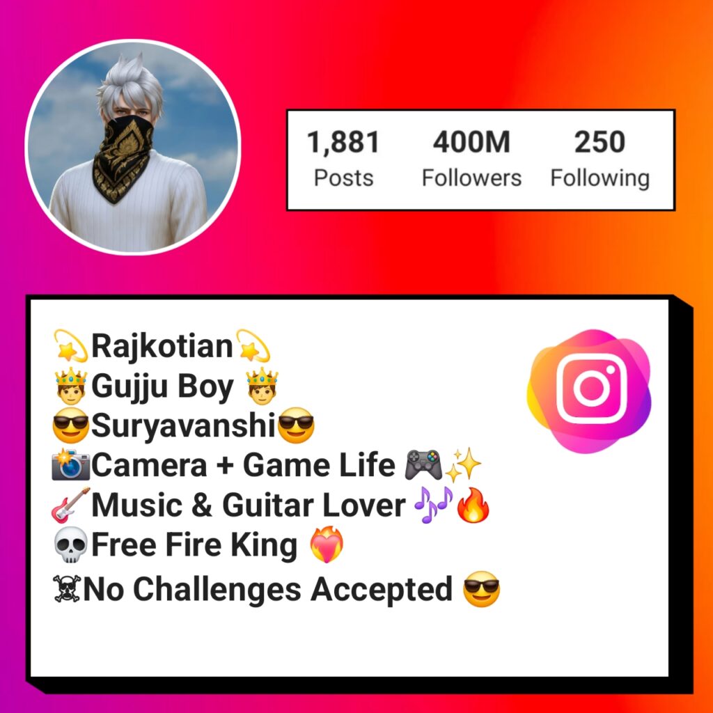 Instagram Bio For Free Fire Lover