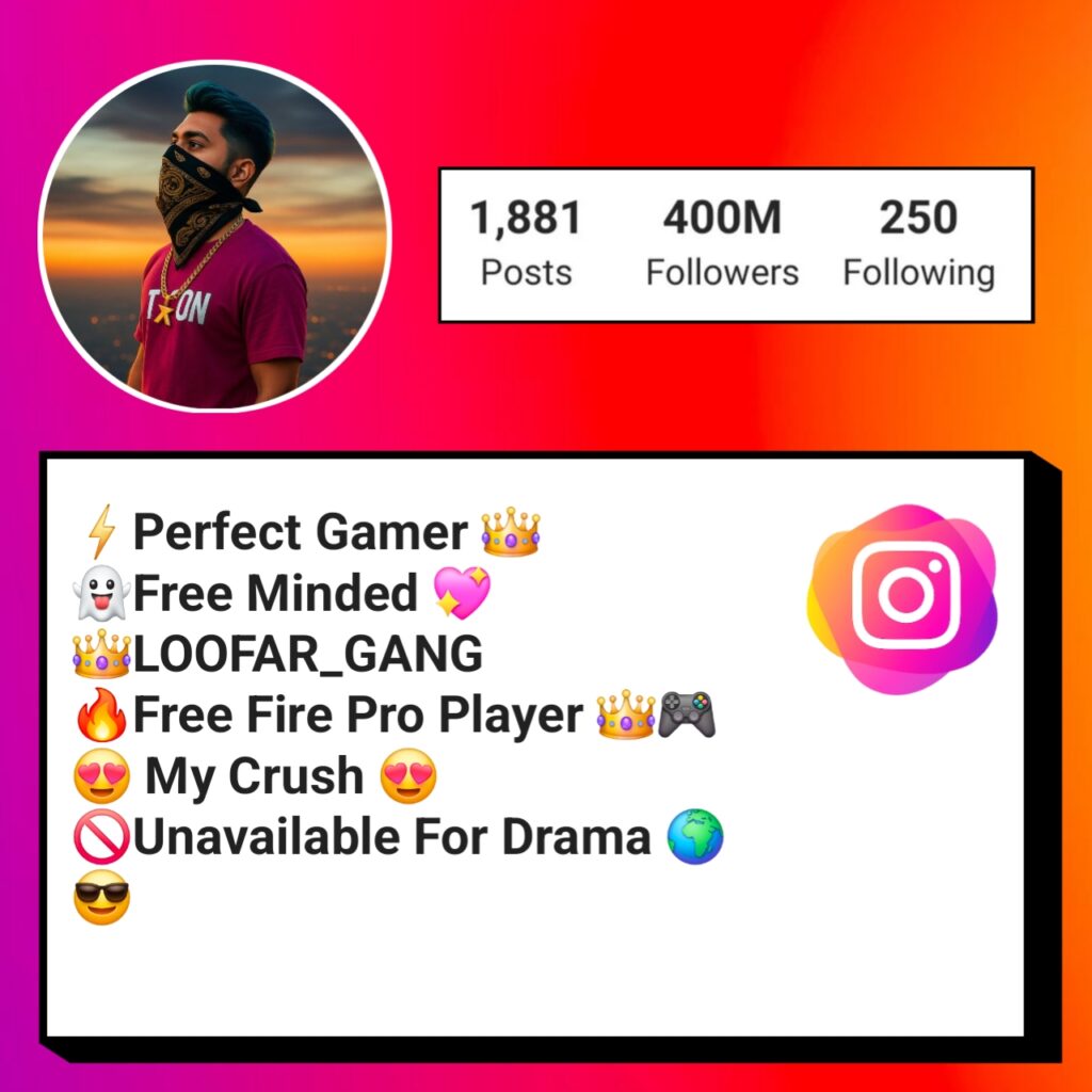 Free Fire Bio For Instagram