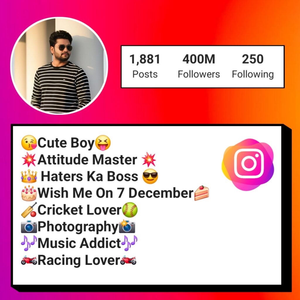 Instagram Bio for Boys One line