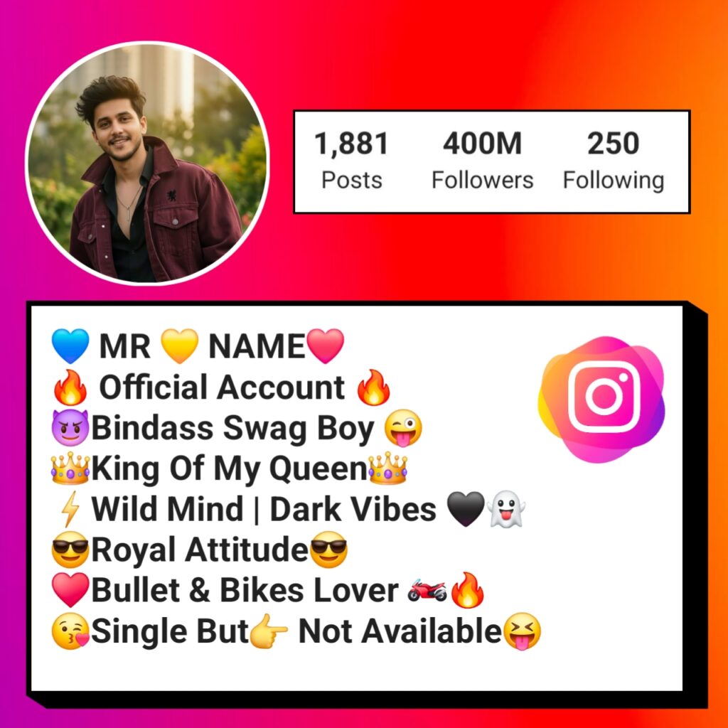 Attitude Instagram Bio For Boys