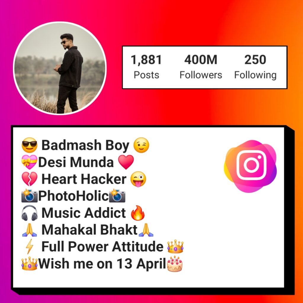 Stylish Bio For Instagram For Boy