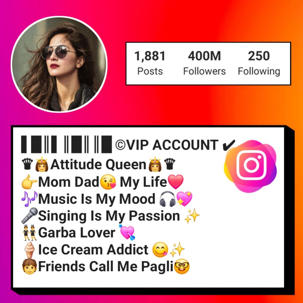 Instagram VIP Bio For Girls