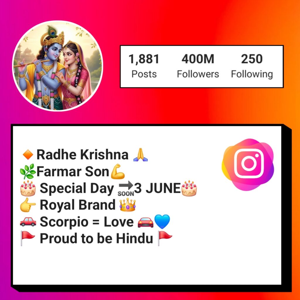 Krishna Bio For Instagram
