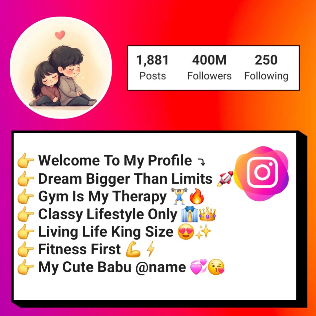 Romantic love bio for instagram