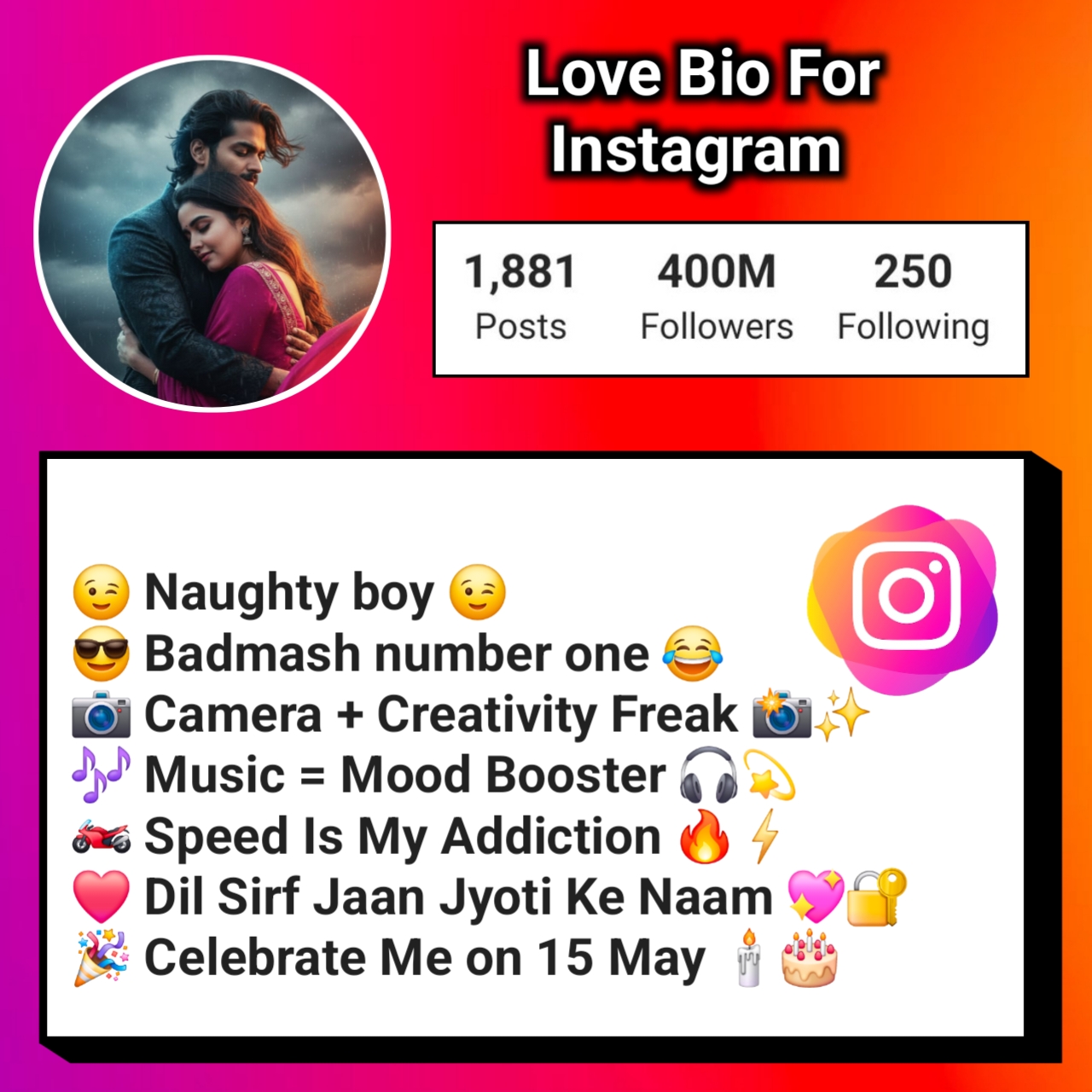 Love Bio For Instagram