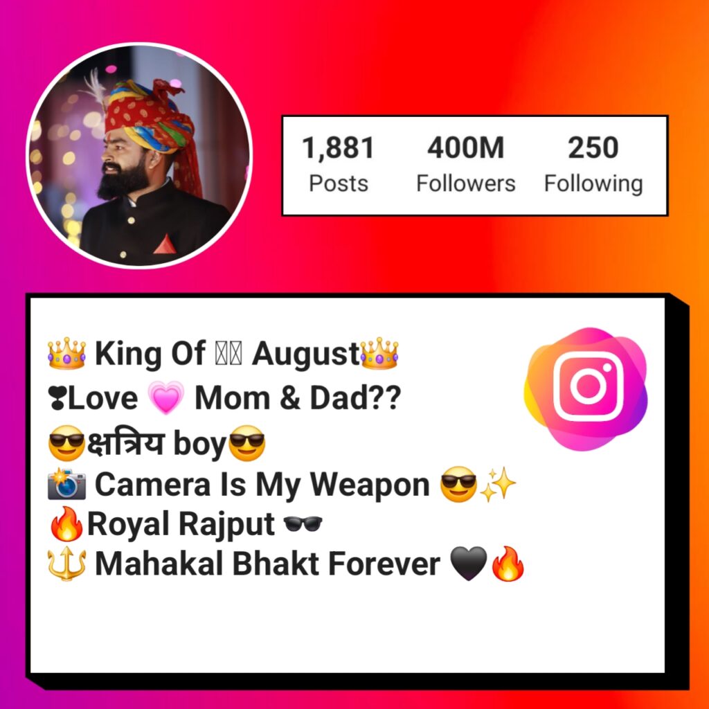 Kshatriya Bio For Instagram