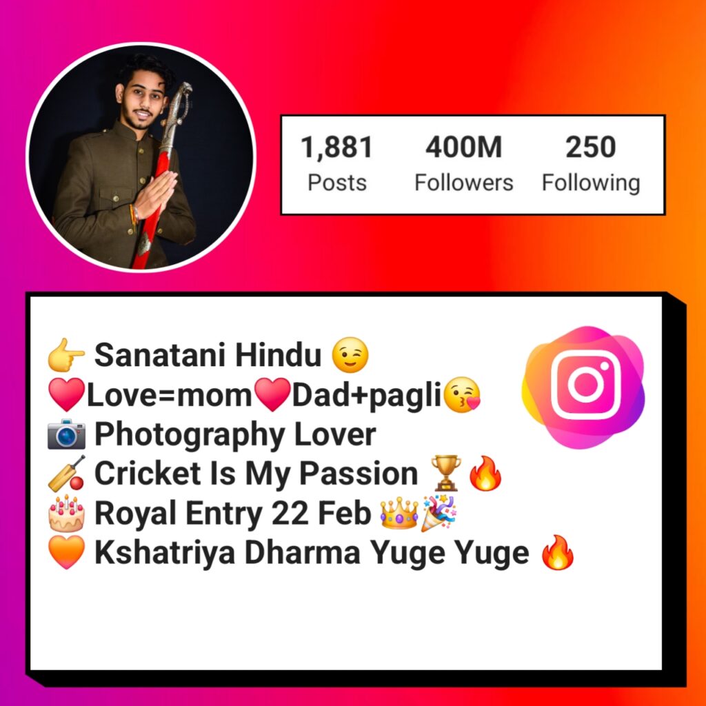 क्षत्रिय धर्म युगे युगे Instagram Bio