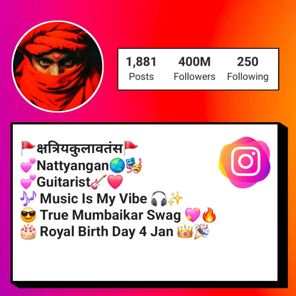 क्षत्रिय Bio For Instagram