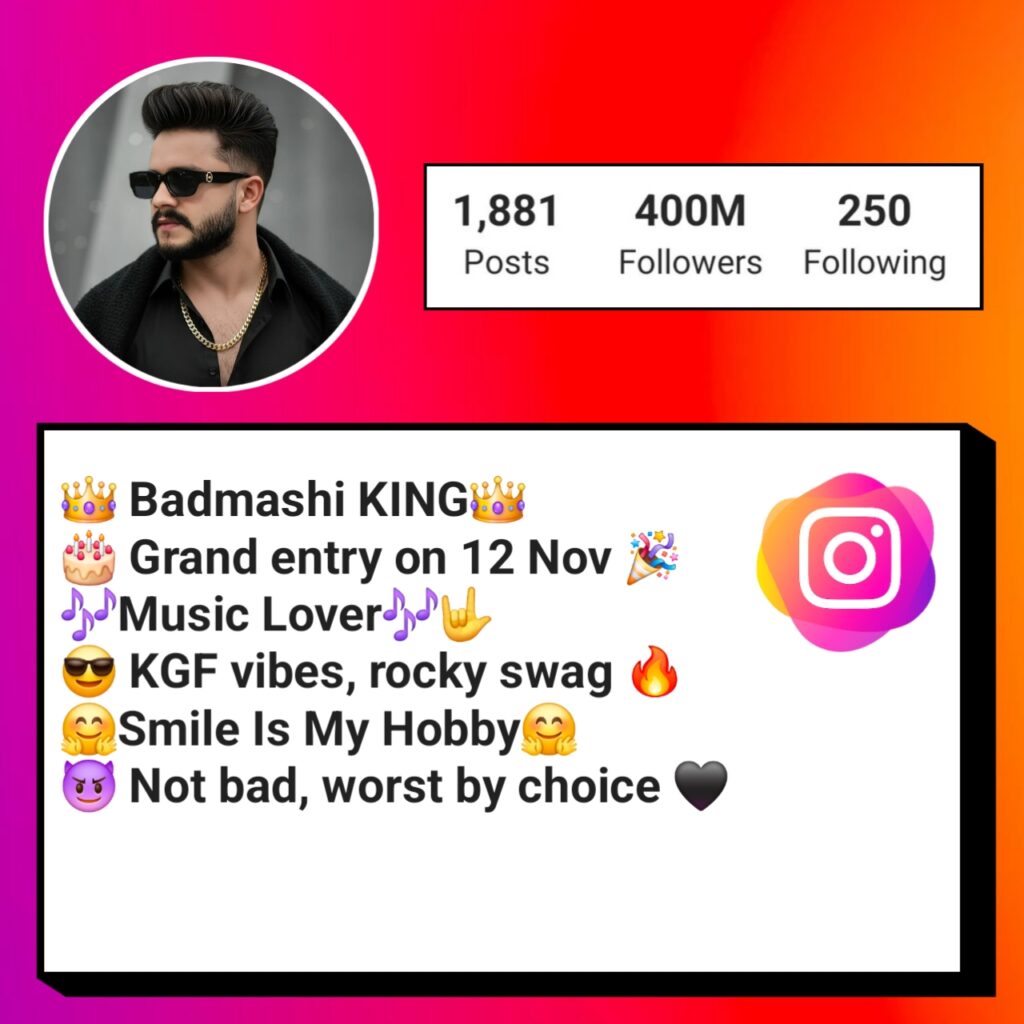Instagram bio Badmashi