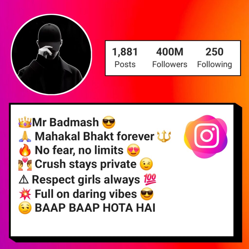 Gangster bio for instagram with emoji