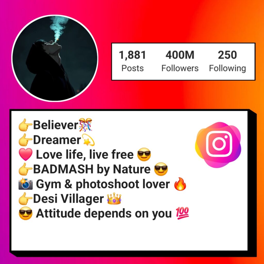 Stylish Instagram Bio Gangster