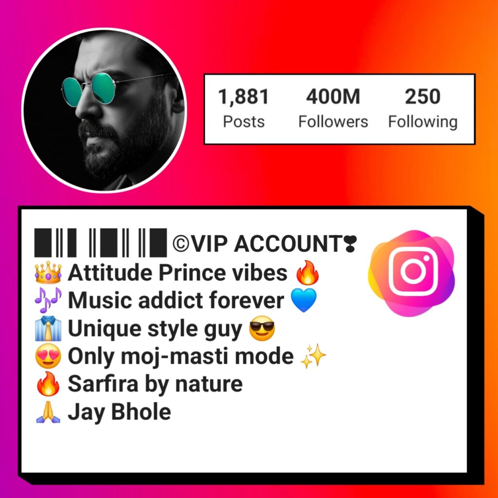 Instagram VIP Bio Hindi